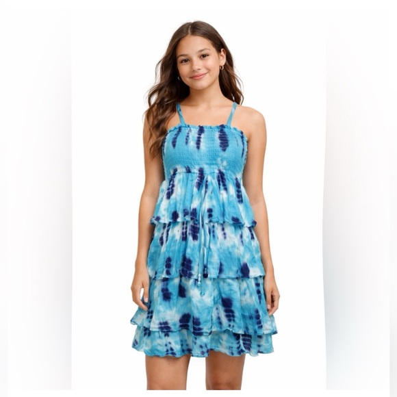 Justice Other - Justice girls tie dye blue dress Sz 14 , Will fit XXS adult.